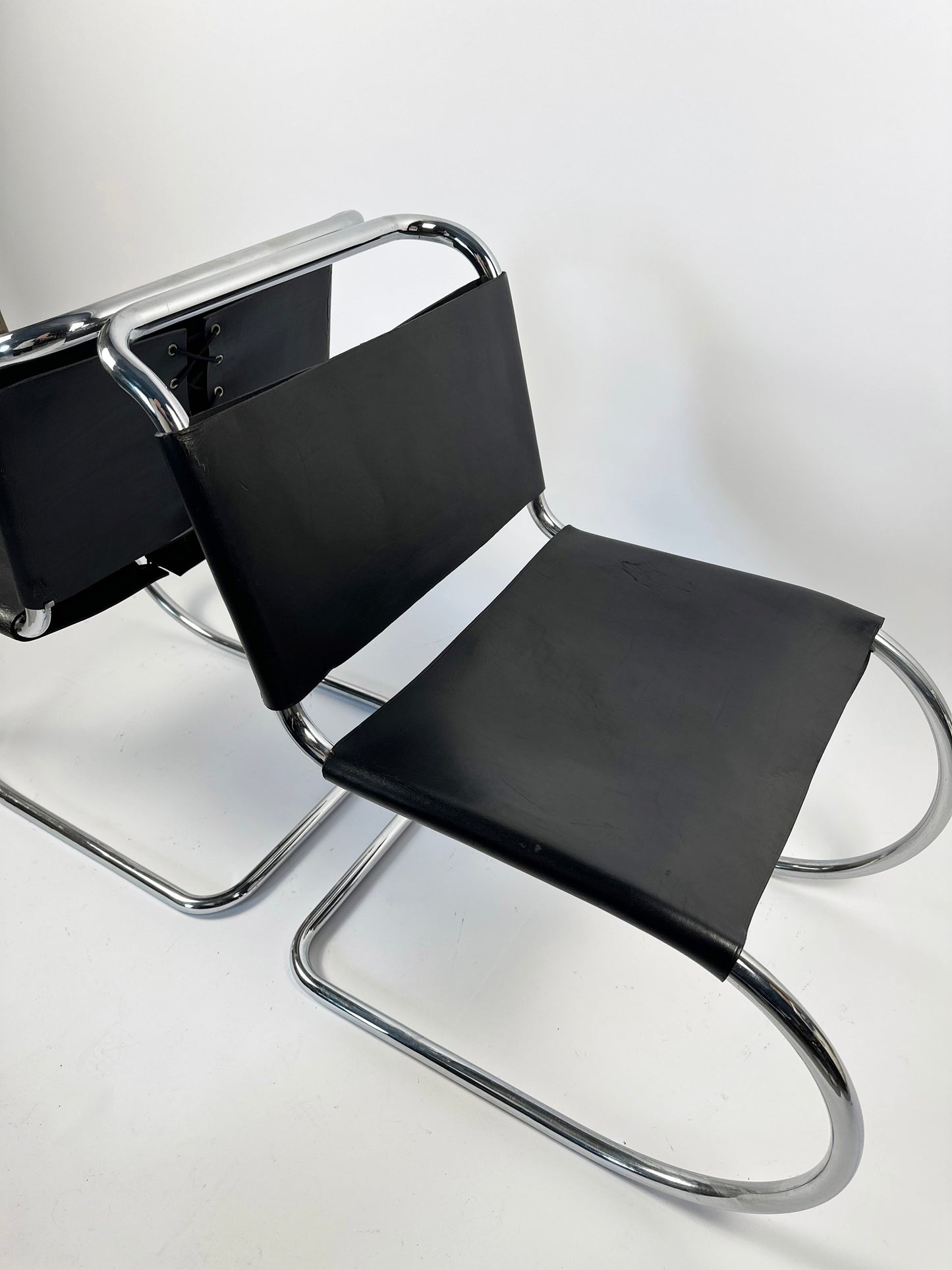 Pair of MR10 Lounge Chairs — Ludwig Mies van der Rohe, attr. Knoll, c. 1970s