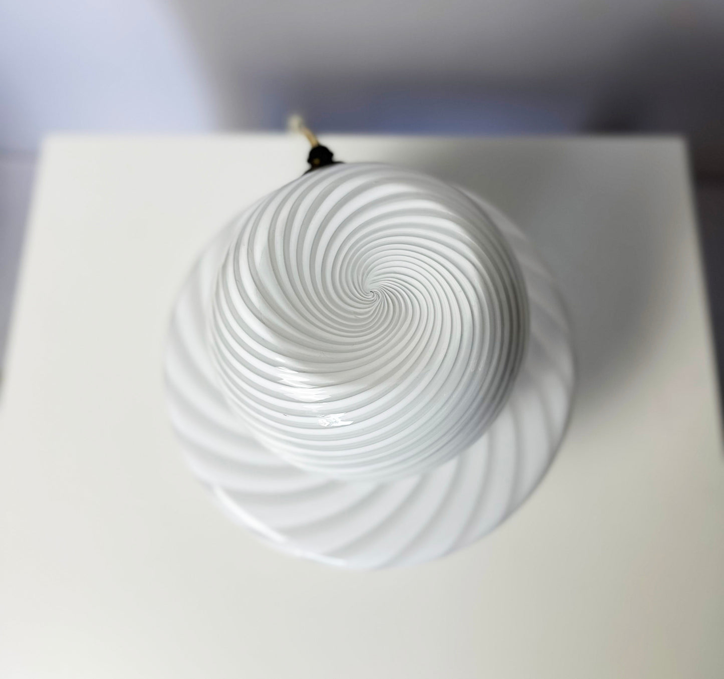 Vintage Italian mushroom lamp in Murano glass