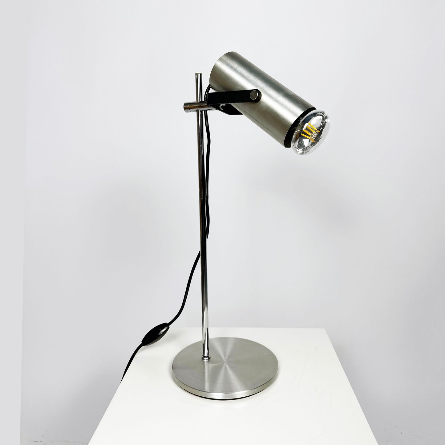 Vintage 1970s Aluminium & Chrome Desk Lamp