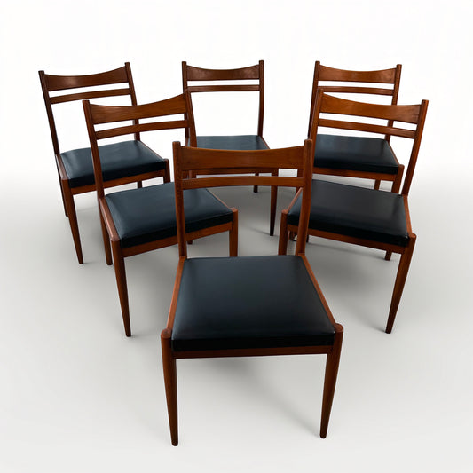 Set of 6 Mid-Century Dining Chairs in the Style of Johannes Andersen – 1960s