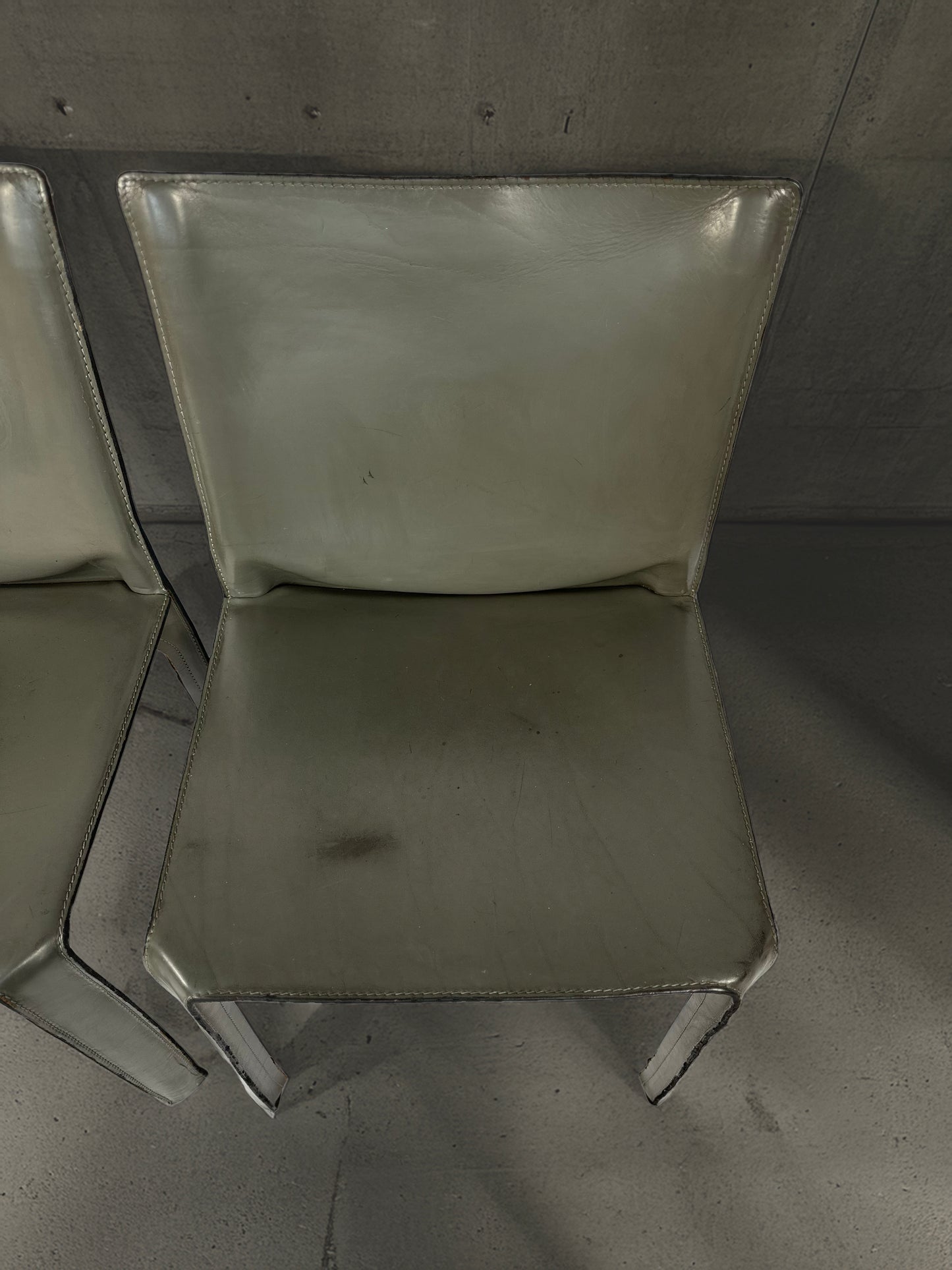 1990s 2x 412 Cab Chair by Mario Bellini for Cassina