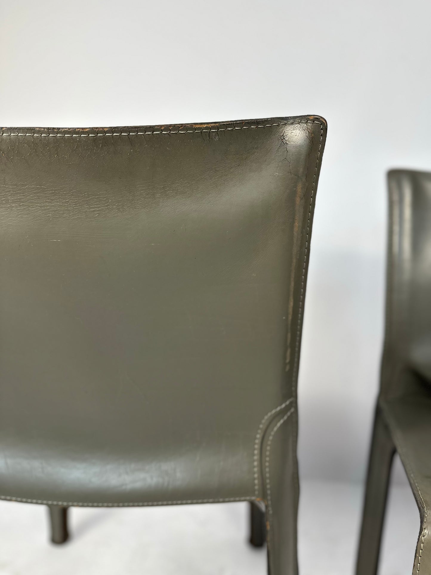 1990s 2x 412 Cab Chair by Mario Bellini for Cassina