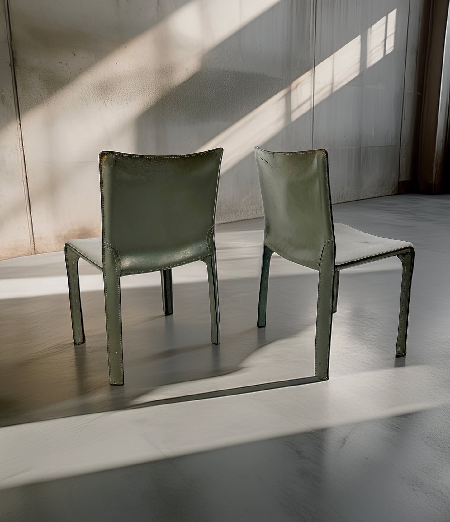 1990s 2x 412 Cab Chair by Mario Bellini for Cassina