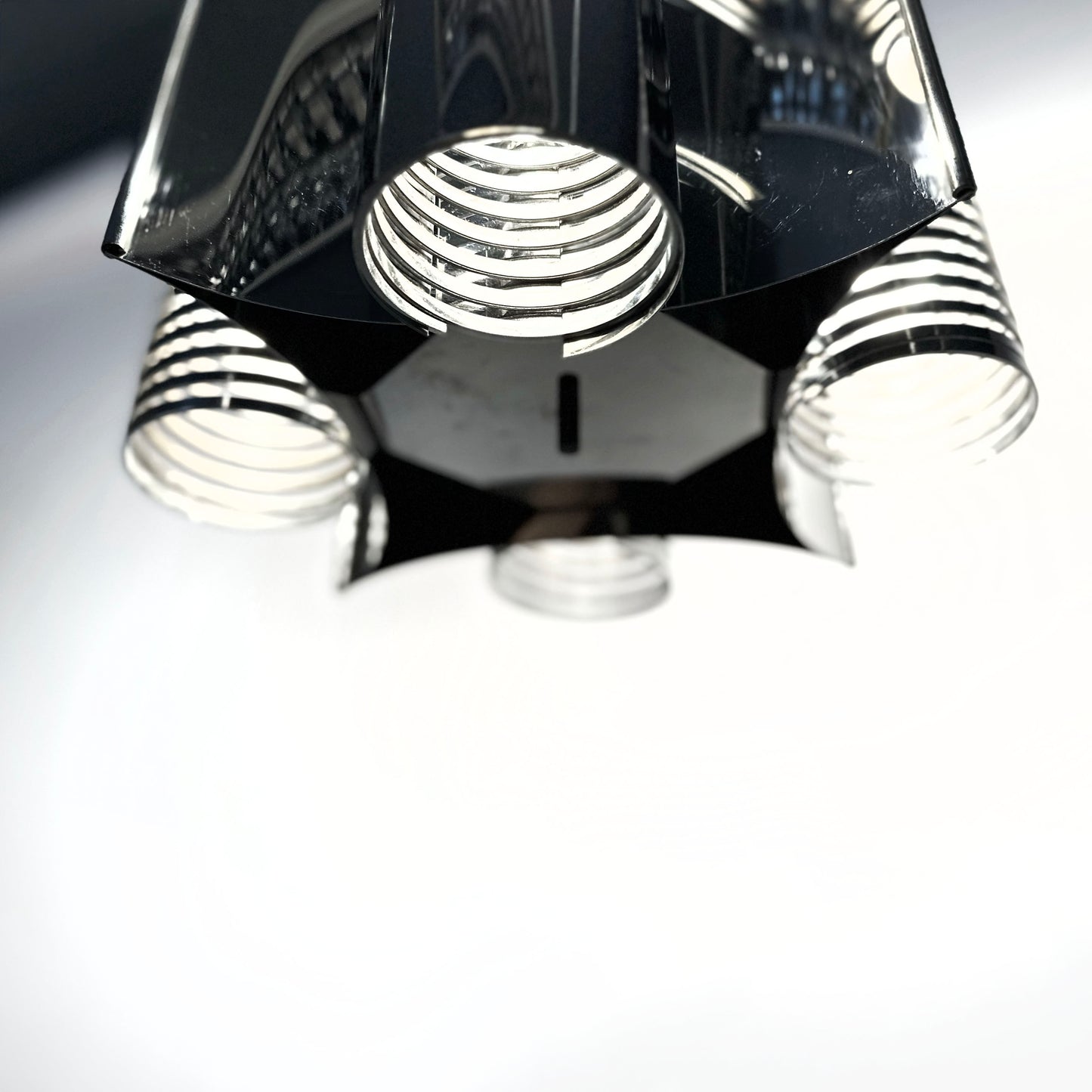 70s chrome Space Age hanging lamp