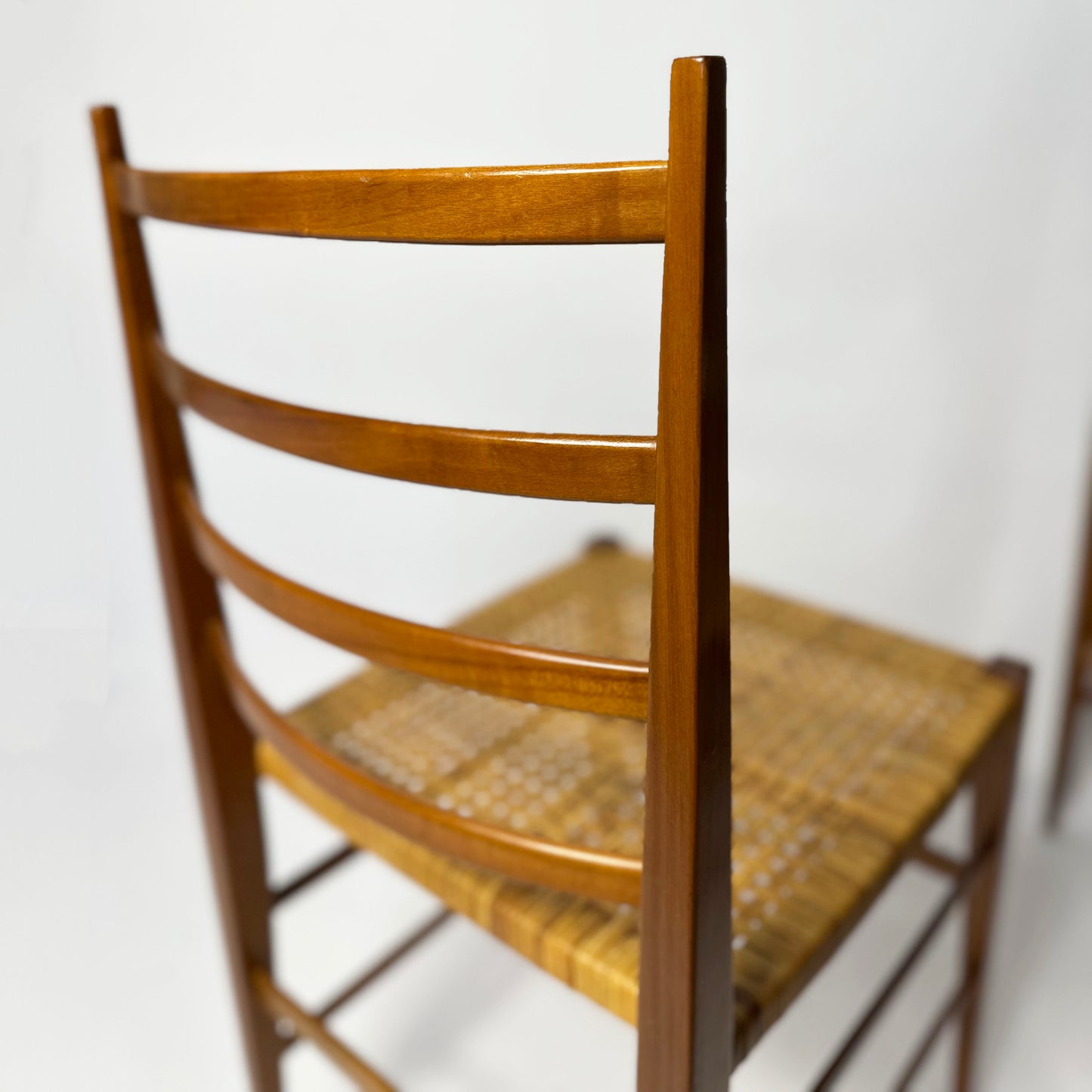 Set of 4 vintage italian chairs in Superleggera-style