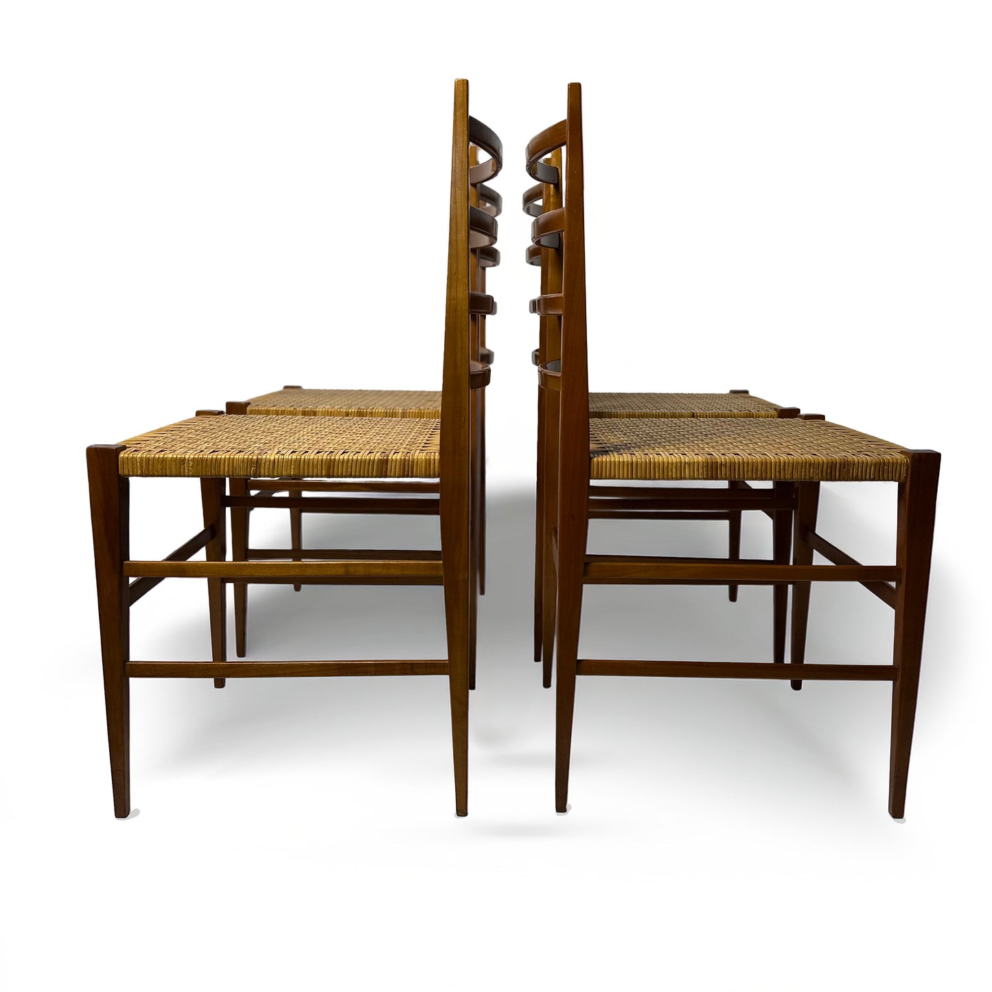 Set of 4 vintage italian chairs in Superleggera-style