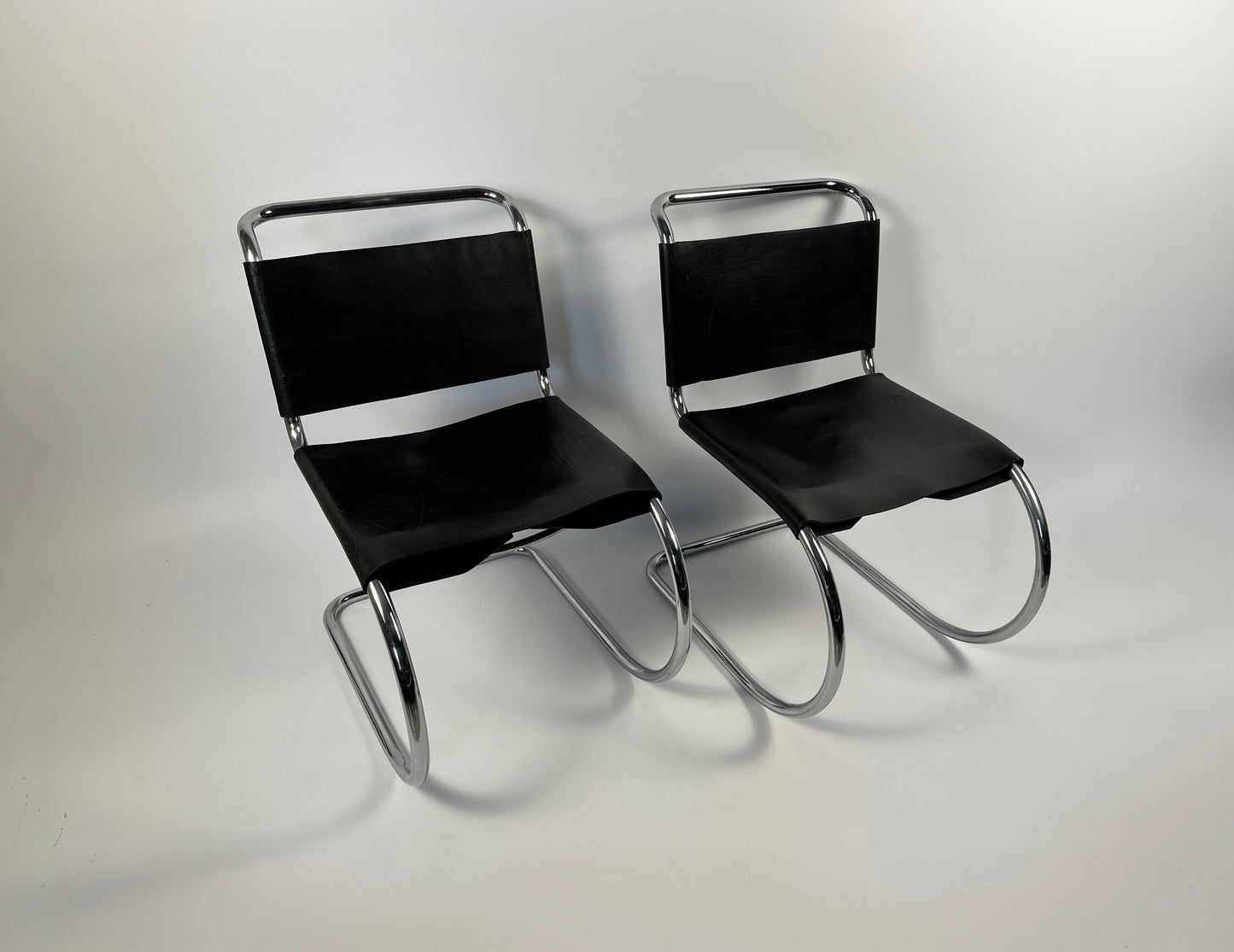Pair of MR10 Lounge Chairs — Ludwig Mies van der Rohe, attr. Knoll, c. 1970s