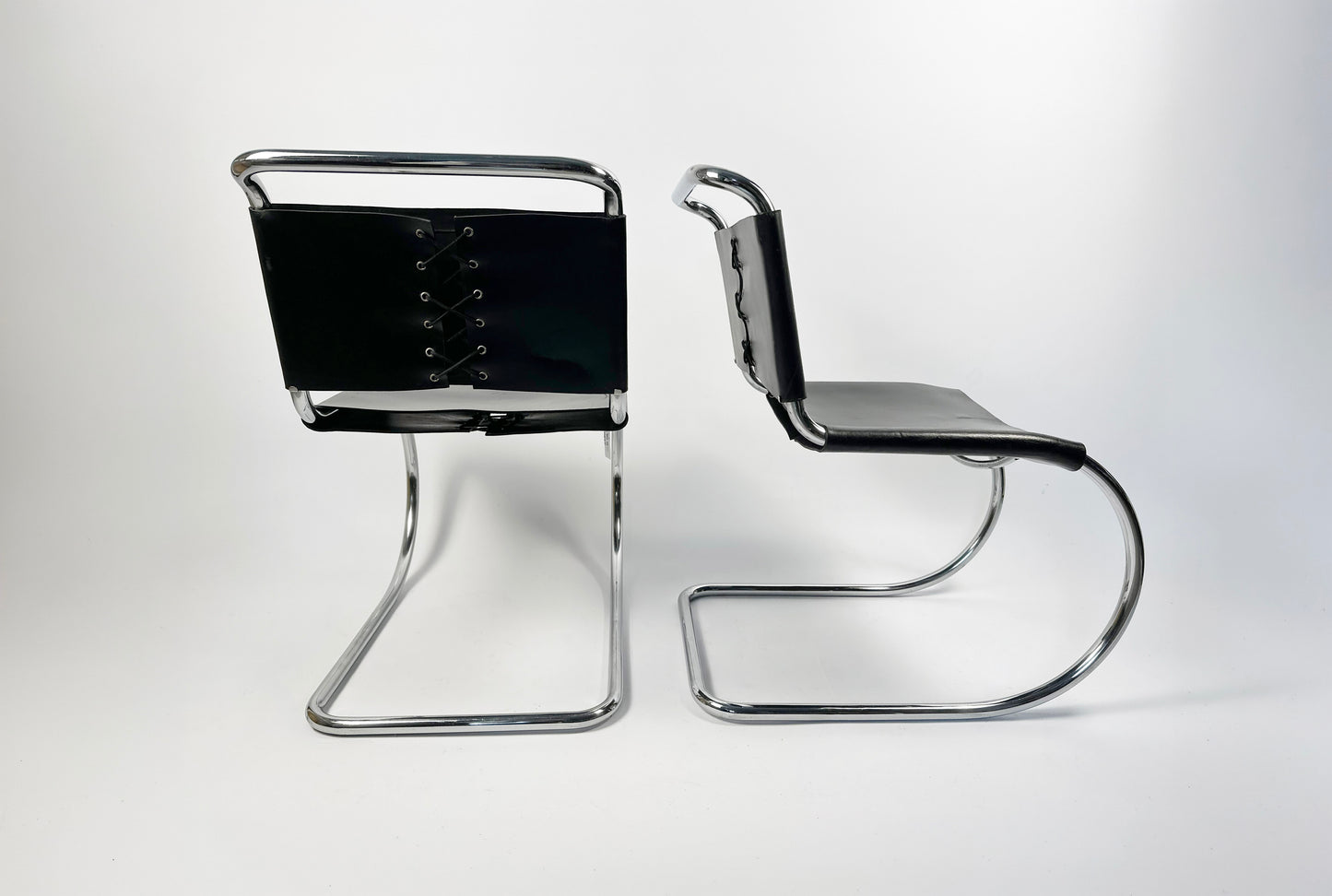 Pair of MR10 Lounge Chairs — Ludwig Mies van der Rohe, attr. Knoll, c. 1970s