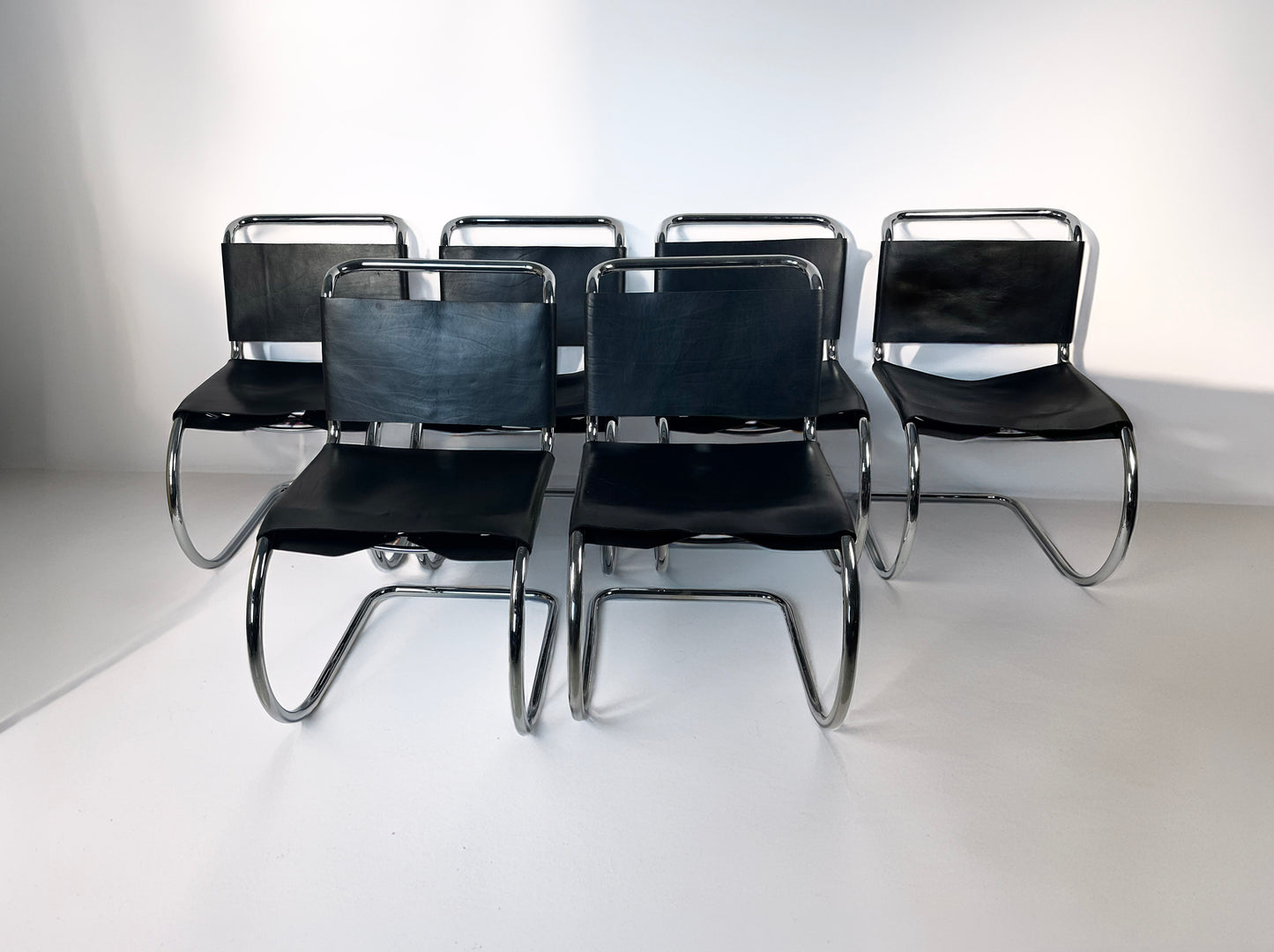 Set of 6 MR10 Dining Chairs — Ludwig Mies van der Rohe, attr. Knoll, c. 1970s