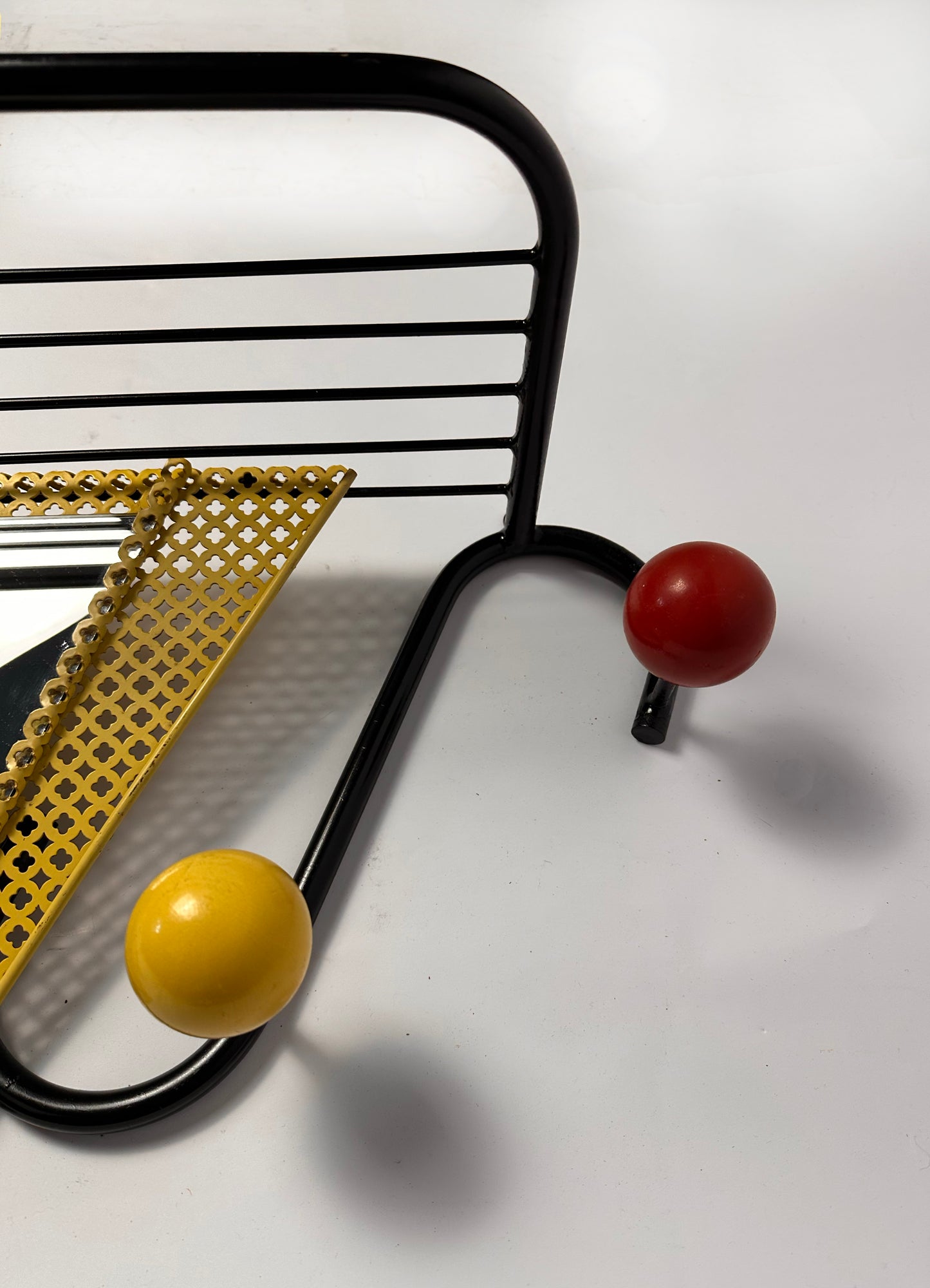 1950s colorful coatrack in the style of Mathieu Matégot