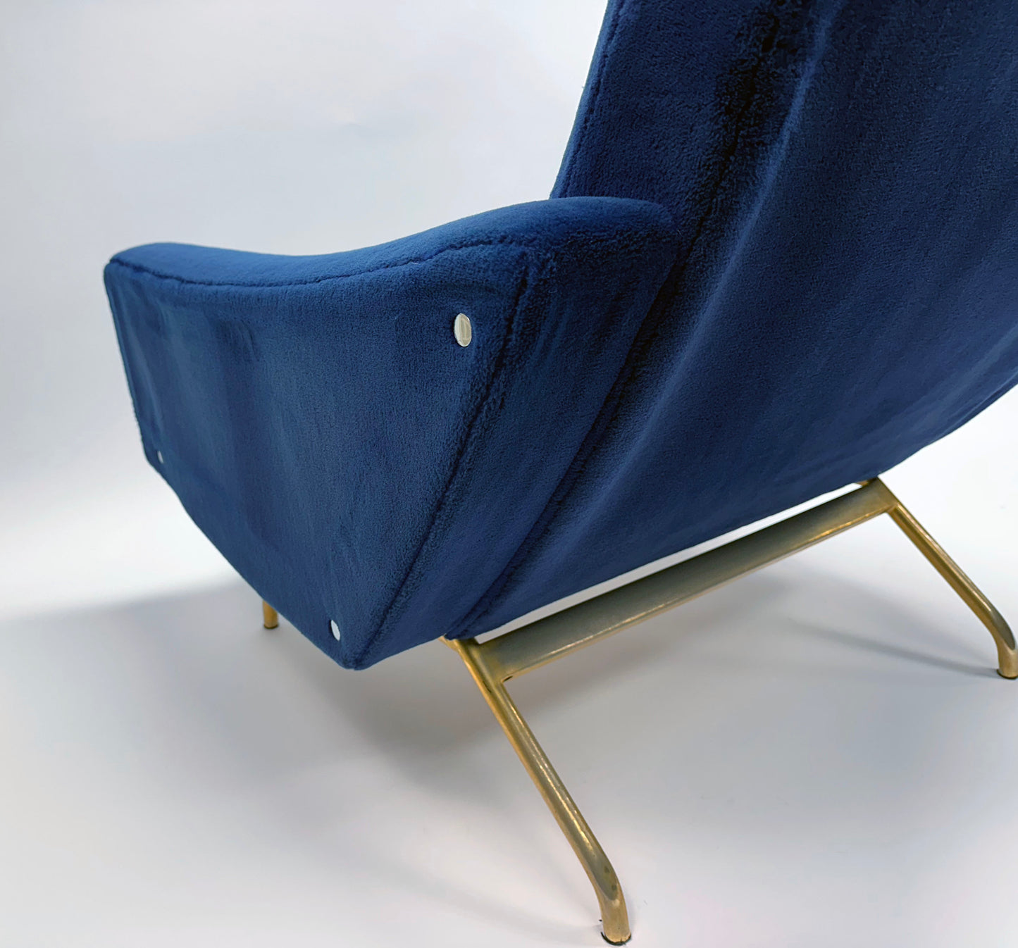 Pair of Royal Blue Galion Lounge Chairs by Steiner (1950s)