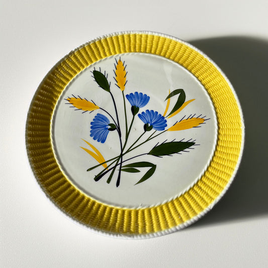 Porcelain Cake Plate In Gien Pottery 'Val D'Or'