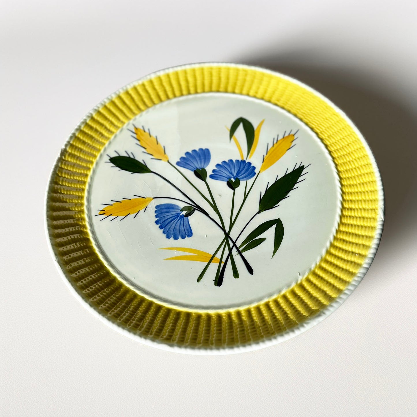 Porcelain Cake Plate In Gien Pottery 'Val D'Or'