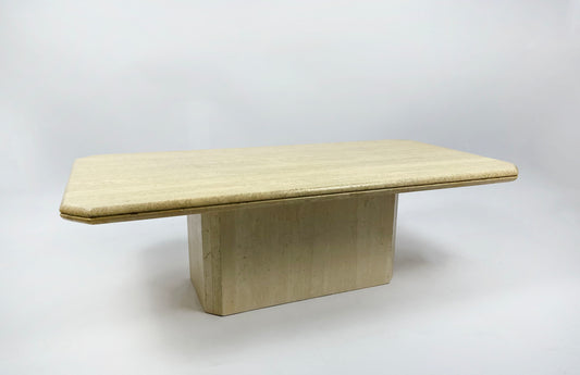 Vintage 1970s travertin coffee table