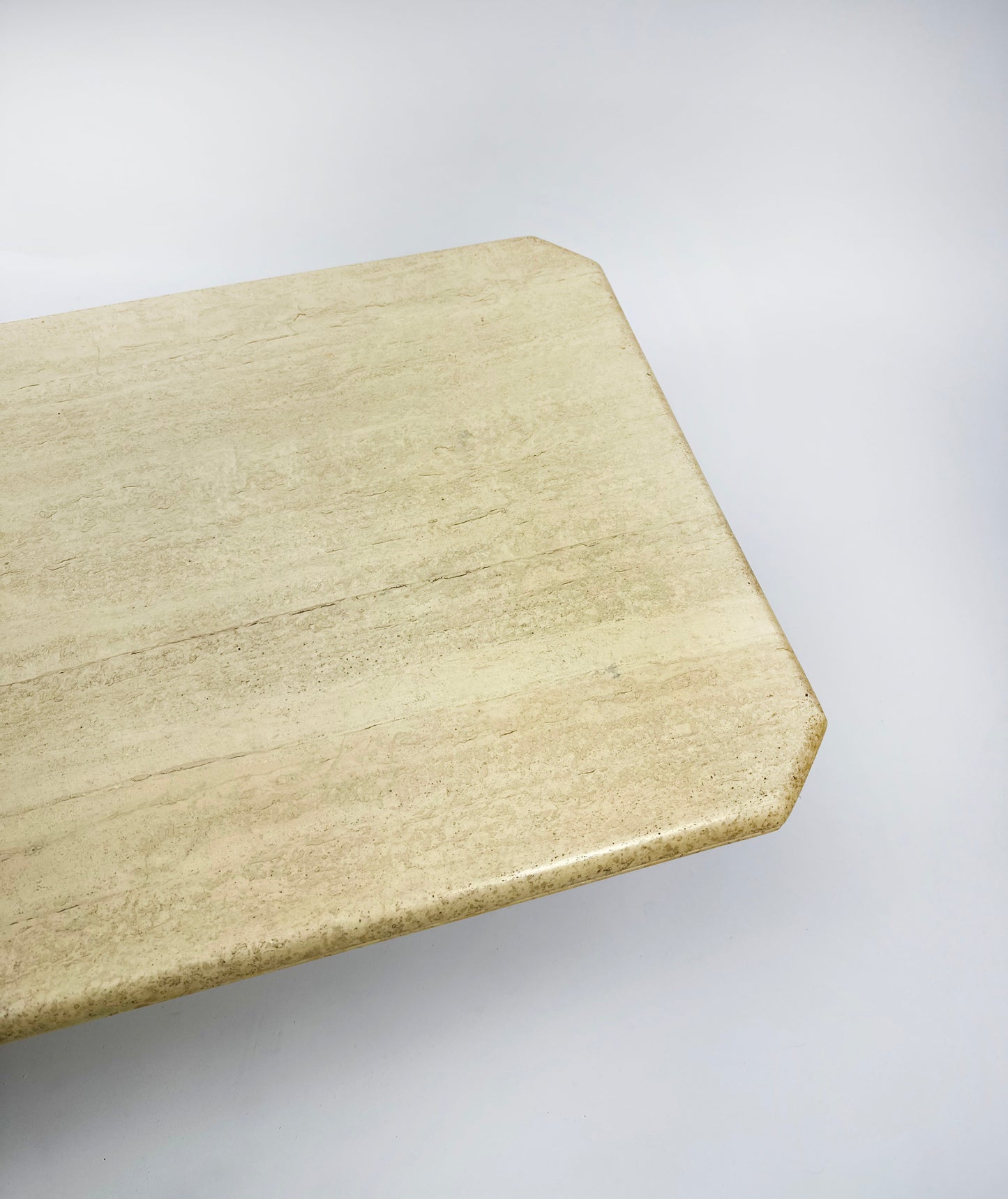 Vintage 1970s travertin coffee table